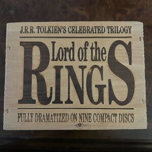 J.R.R. Tolkien’s Celebrated Trilogy Lord of the Rings on 9 Compact Discs